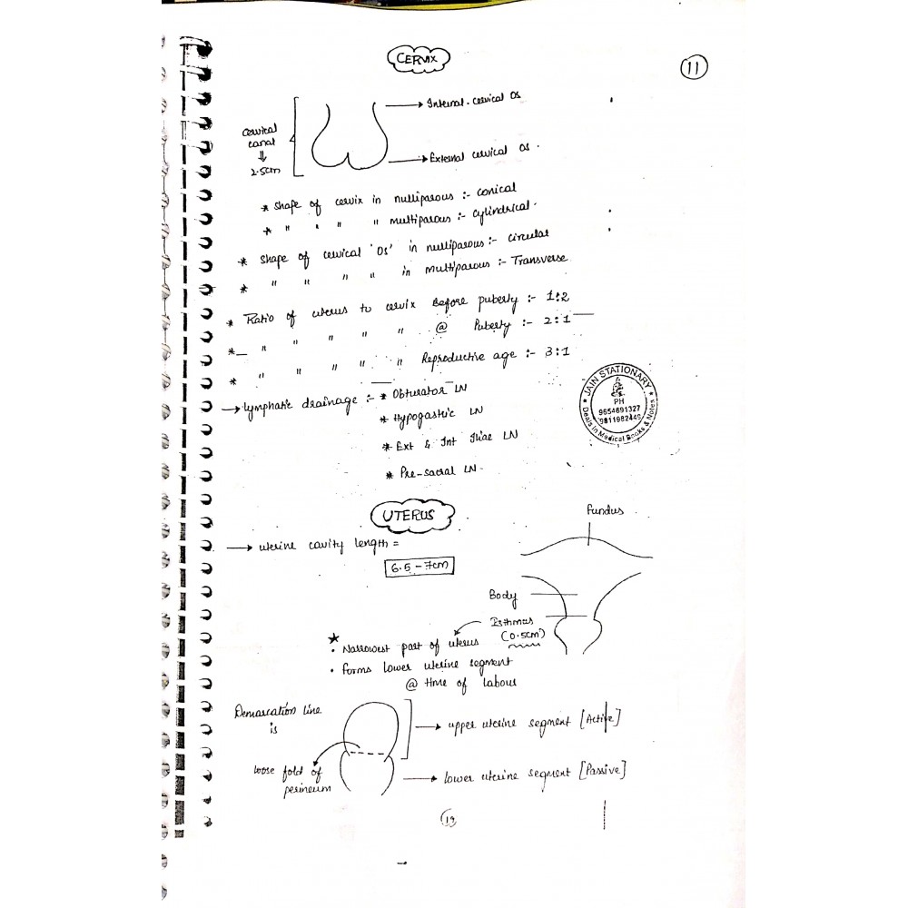 Obstetrics Gynecology AFMG-Hand Written Notes 2019-20
