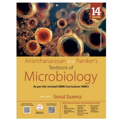 Ananthanarayan and Paniker’s Textbook of Microbiology;14th Edition 2026 by Sonal Saxena