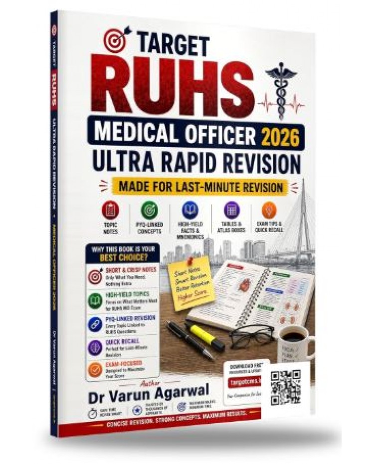 Target RUHS Medical Officer 2026 Ultra Rapid Revision Book;1st Edition 2026 by Dr Varun Agarwal (Target CMS)