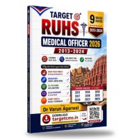 Target RUHS RAJASTHAN MEDICAL OFFICER 2026 Solved Previous Year Questions 2013-2024 by Dr Varun Agarwal (Target CMS)