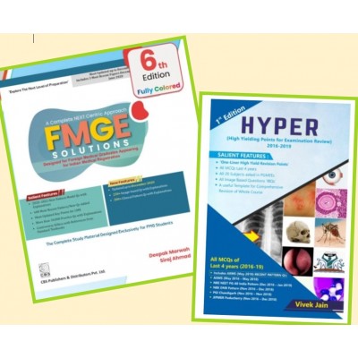 Combo Pack Of FMGE Solutions for MCI Screening Examination;6th Edition 2021 With Hyper (High Yielding Points 2016-2019 