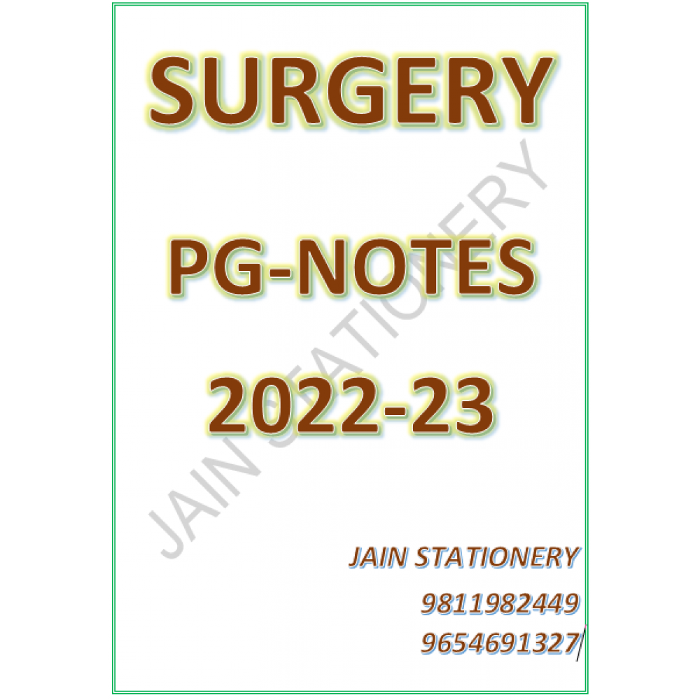 Surgery DAMS PG-Hand Written (Colored ) Notes 2022-23