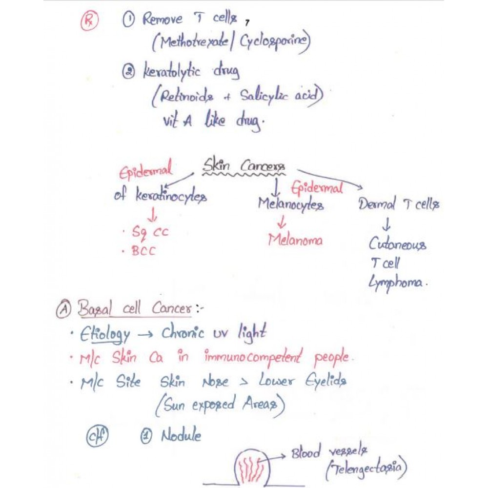Dermatology DAMS PG-Hand Written (Colored ) Notes 2022-23