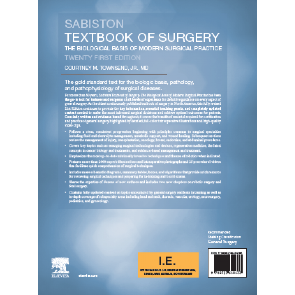 Sabiston Textbook of Surgery;21st(International) Edition 2021 by Townsend 