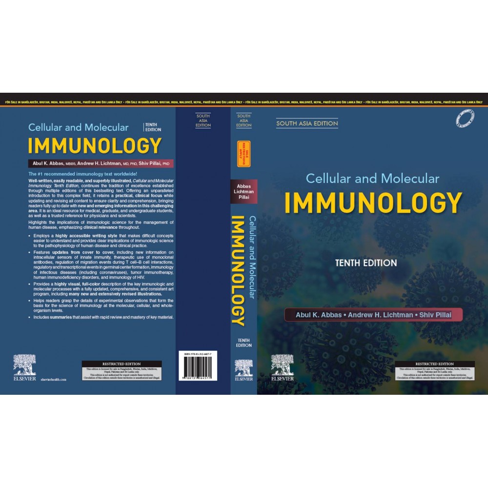 Cellular and Molecular Immunology;10th (South Asia Edition) 2021 By Abul K Abbas