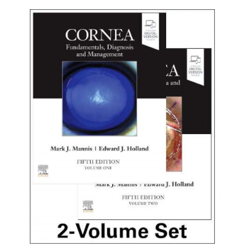 Cornea(2 Volume set); 5th Edition 2021 by  Mark J. Mannis, Edward J. Holland
