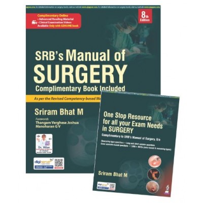 SRB’s Manual of Surgery (complimentary Book Included);8th Edition 2026 by Sriram Bhat M