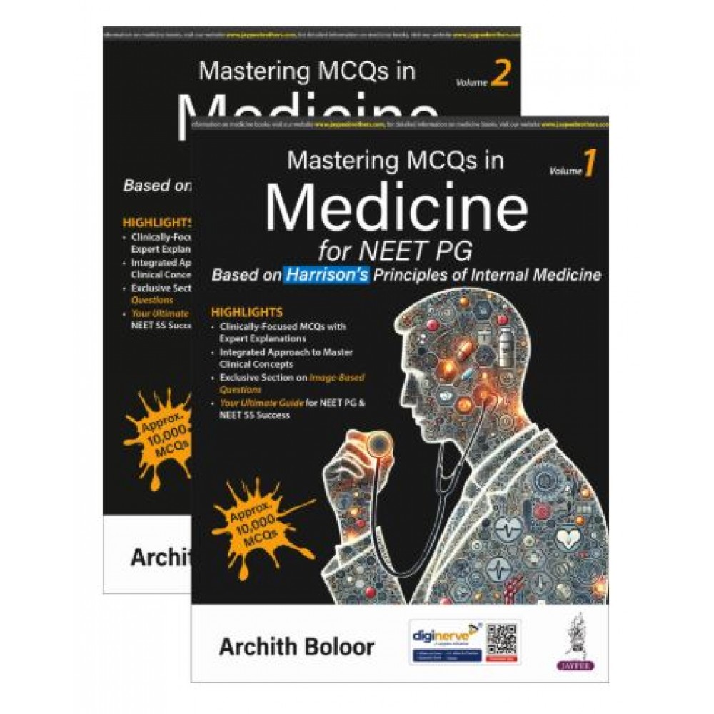 Mastering MCQs In Medicine For NEET PG (2 Volumes);1st Edition 2025 by Archith Boloor