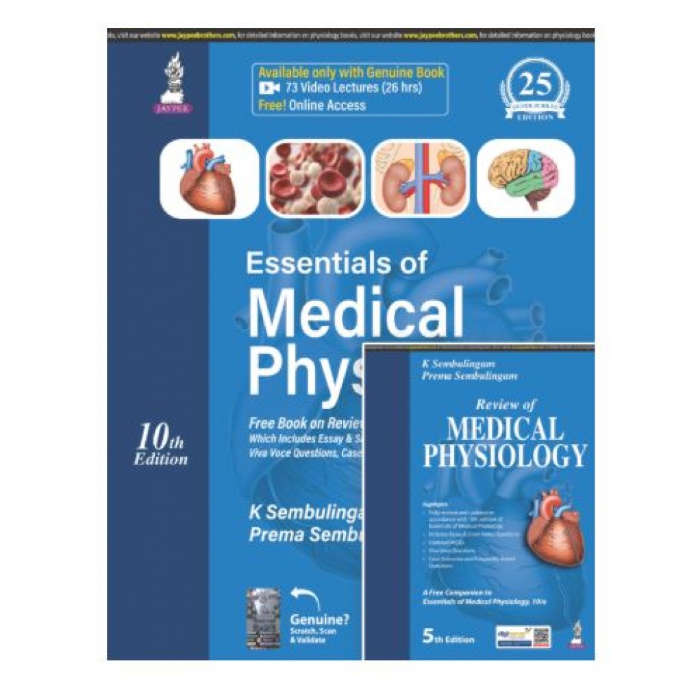 Essentials of Medical Physiology (Free Review of Medical Physiology);10thEdition 2025 K Sembulingam & Prema Sembulingam	