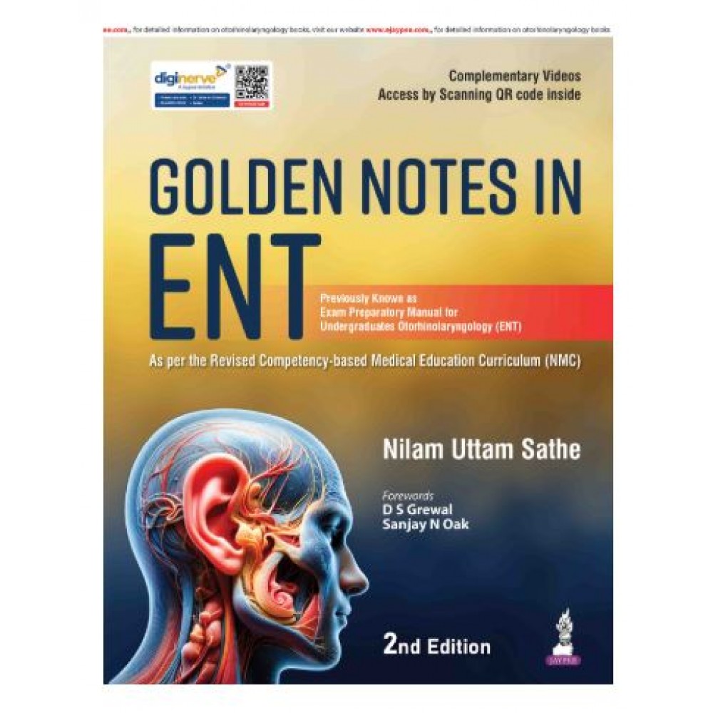 Golden Notes in ENT;2nd Edition 2026 by Nilam Uttam Sathe