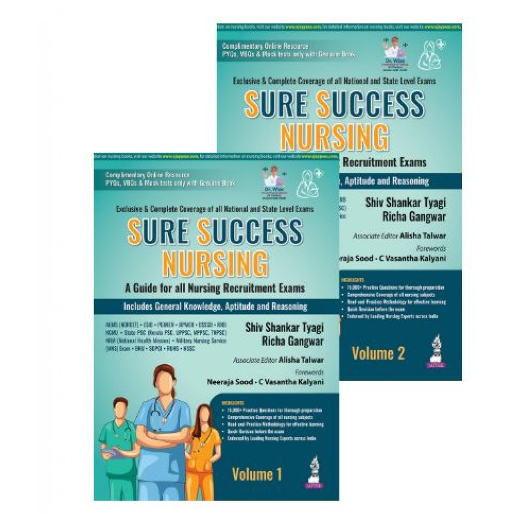Sure Success Nursing: A Guide for all Nursing Recruitment Exams (2 Volumes);1st Edition 2026 by Shiv shankar Tyagi, Richa Gangwar & Ayushi Talwar