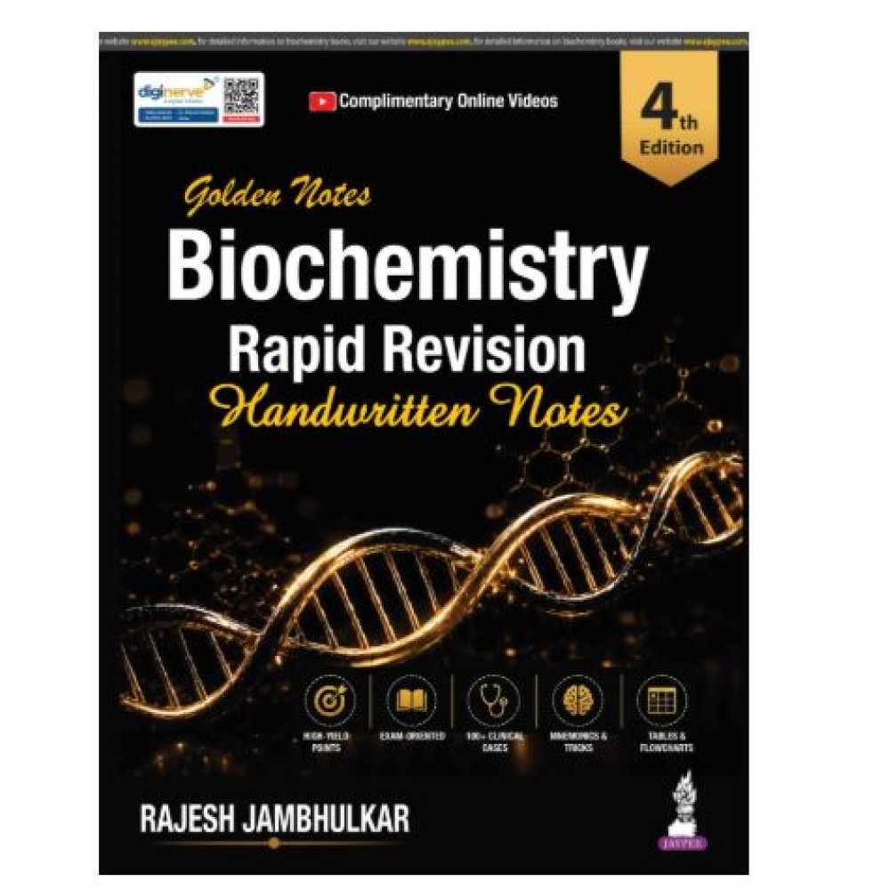 Golden Notes Biochemistry: Rapid Revision Handwritten Notes;4th Edition 2027 by Rajesh Jambhulkar