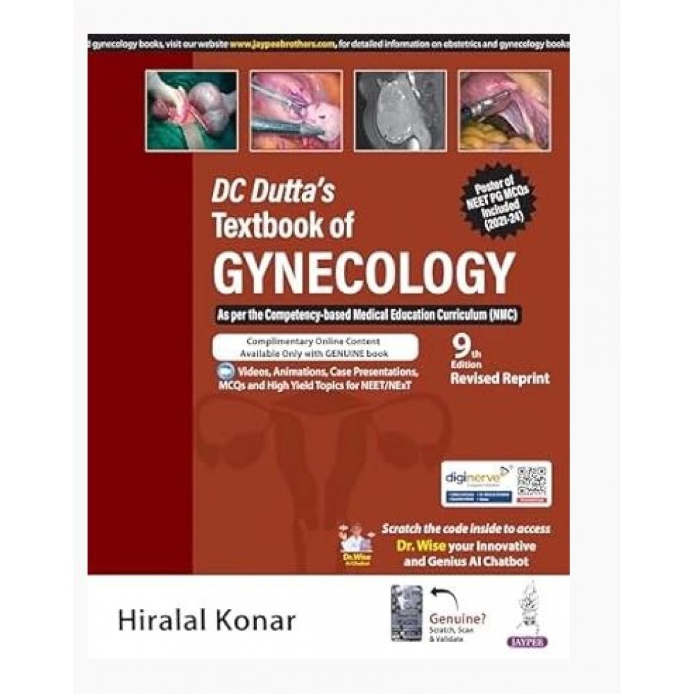 DC Dutta's Textbook of Gynecology;9th(Revised Reprint) Edition 2025 By Hiralal Konar