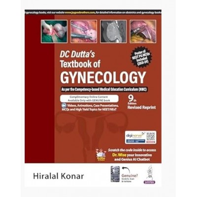 DC Dutta's Textbook of Gynecology;9th(Revised Reprint) Edition 2025 By Hiralal Konar