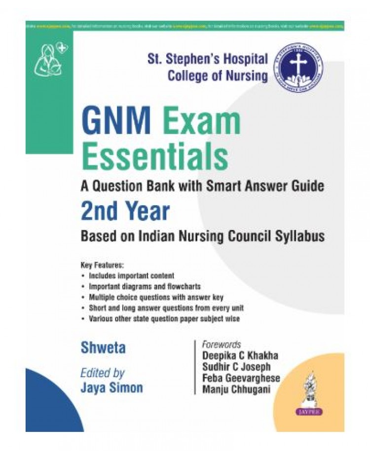 GNM Exam Essentials: A Question Bank with Smart Answer Guide for GNM 2nd Year Students;1st Edition 2027 by Shweta & Jaya Simon