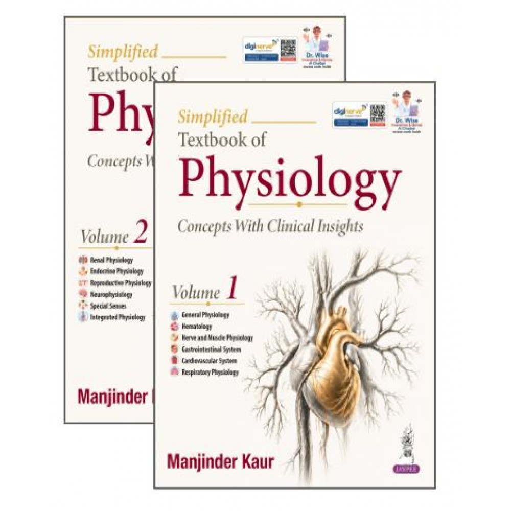 Simplified Textbook of Physiology(2 Volumes Set): For MBBS 1st Year Students and NEET PG Aspirants;1st Edition 2027 by Manjinder Kaur