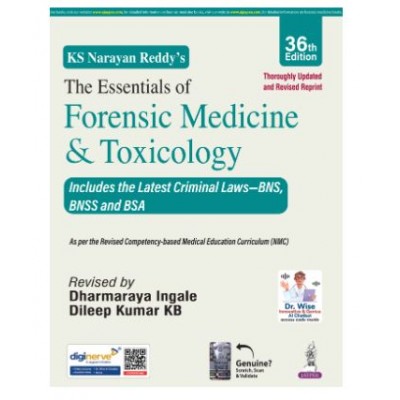 KS Narayan Reddy's The Essentials of Forensic Medicine & Toxicology;36th Edition 2026 by Dharmaraya Ingale & Dileep kumar KB