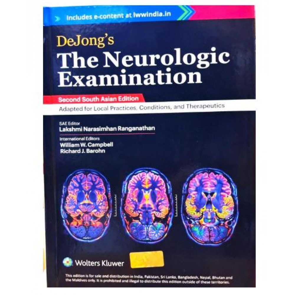 DeJong's The Neurologic Examination; 2nd (South Asia) Edition 2026 By Lakshmi Narasimhan Ranganathan