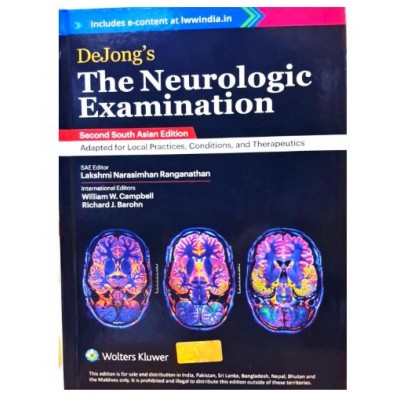 DeJong's The Neurologic Examination; 2nd (South Asia) Edition 2026 By Lakshmi Narasimhan Ranganathan