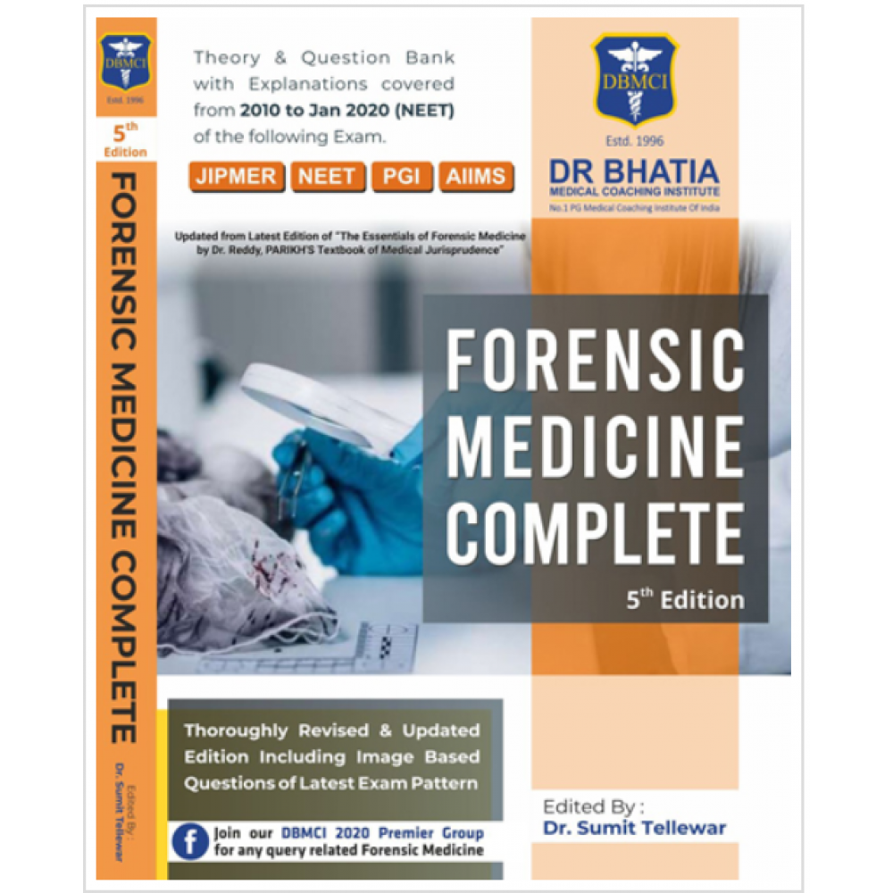 A Complete Book of Forensic Medicine;;5th Edition 2020 By Dr Sumit Tellewar