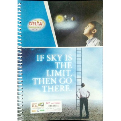 DELTA IF SKY IS THE LIMIT THEN GO THERE A4 NOTEBOOK-400 PAGE PLAIN COPY