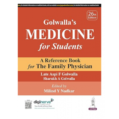 Golwalla's Medicine for Students;26th Edition 2024 by Late Aspi F Golwalla & Sharukh A Golwalla