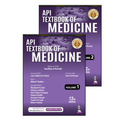 API Textbook of Medicine (2 Volume Set);12th Edition 2022 by Sandhya A.Kamath & Siddharth N Shah 
