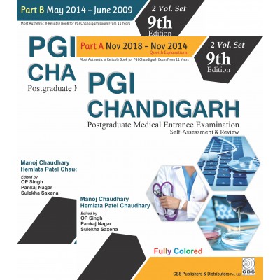 PGI Chandigarh(Part A & Part B)-2 Volume Set;9th Edition (2019) By Manoj Chaudhary & Hemlata Patel Chaudhary