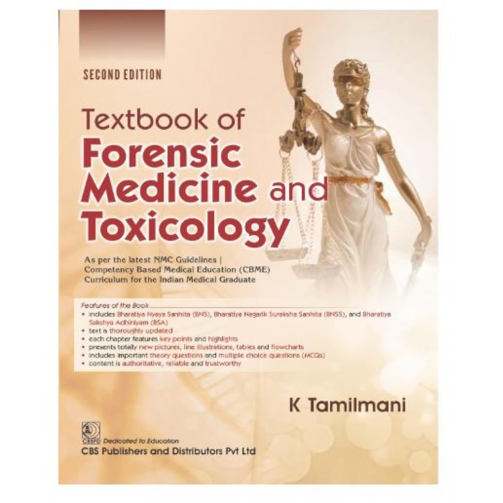 Textbook of Forensic Medicine and Toxicology;2nd Edition 2026 by K Tamilmani