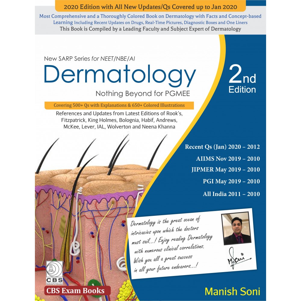 Dermatology Nothing Beyond For PGMEE;2nd Edition 2020 By Manish soni