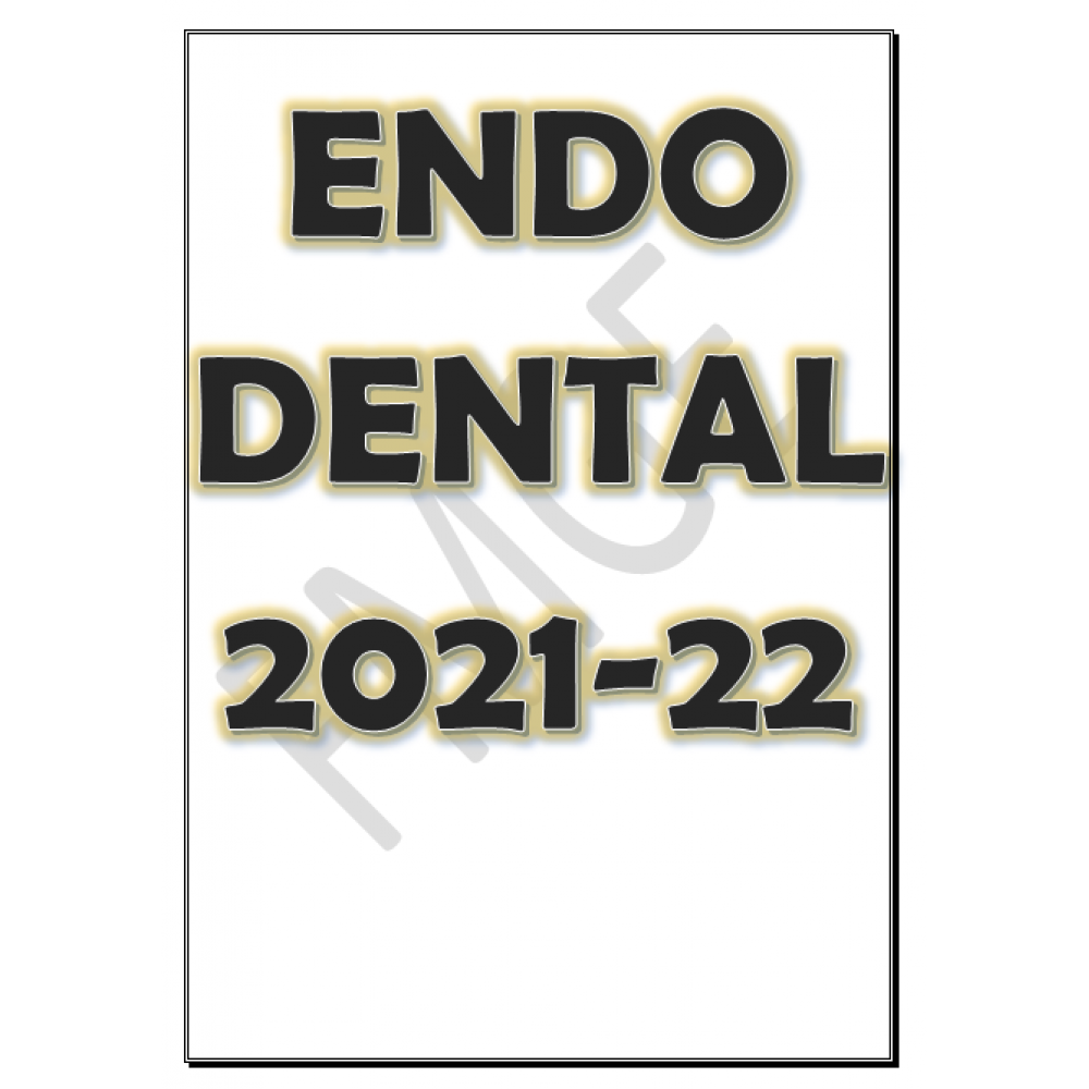 Endodontics PG-Dental Hand Written Notes 2021-22