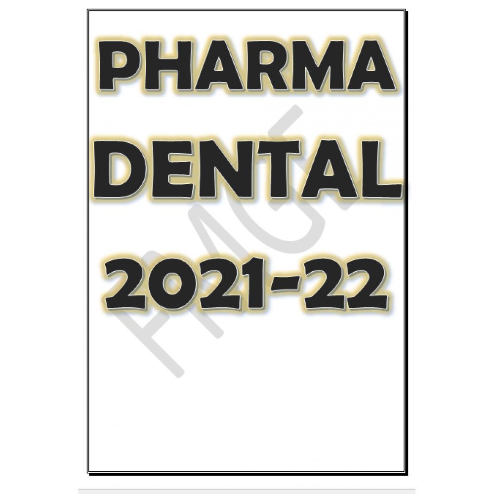 Pharmacology PG-Dental Hand Written Notes 2021-22