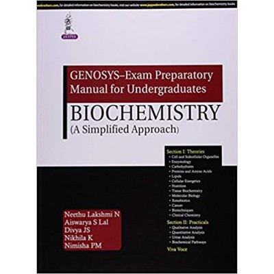GENOSYS Exam Preparatory Manual for Undergraduates Biochemistry;1st Edition 2015 By Neethu Lakshmi N & Aiswarya S Lal